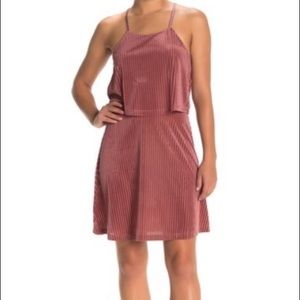 Angie Popover Stripe Velvet Dress